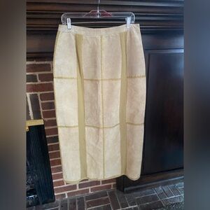 Suede Essentials Vintage suede maxi skirt sz 12